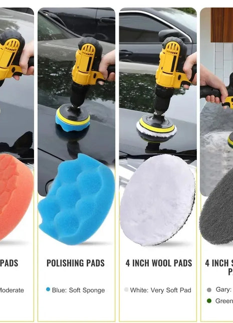 Electric Drill Brush Accessories A Set Of Electric Car Wash Brush Car