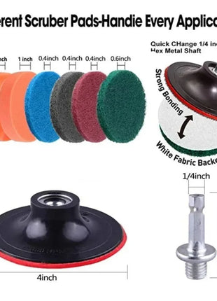 Electric Drill Brush Accessories A Set Of Electric Car Wash Brush Car