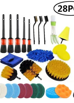 Electric Drill Brush Accessories A Set Of Electric Car Wash Brush Car