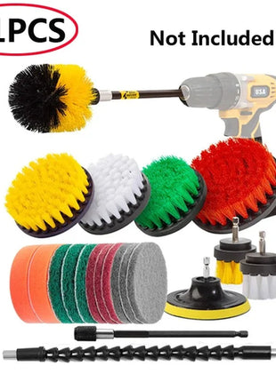 Electric Drill Brush Accessories A Set Of Electric Car Wash Brush Car
