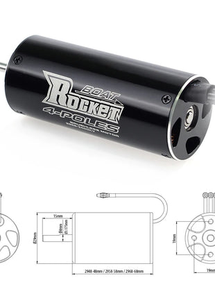 Rocket RC 2968 2958 2948 3400KV 3450KV 3800KV Brushless Boat Motor for