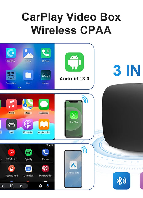 2025 CarPlay Smart Ai Box Android Wireless CarPlay Android Auto