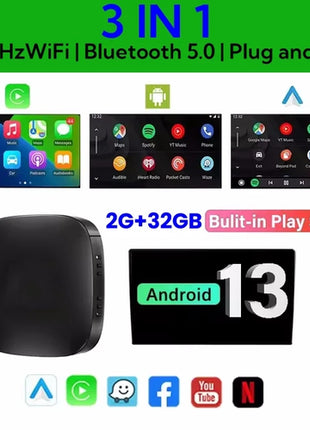 2025 CarPlay Smart Ai Box Android Wireless CarPlay Android Auto