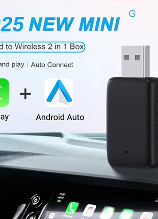 NEW Mini 2in1 Wireless Carplay Adapter And Android Auto Wireless