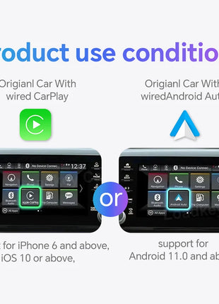NEW Mini 2in1 Wireless Carplay Adapter And Android Auto Wireless