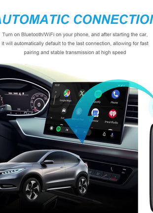 NEW Mini 2in1 Wireless Carplay Adapter And Android Auto Wireless