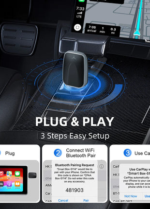 2 in 1 Smart Dongle AI Box Mini Adapter Wired to Wireless