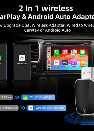 2 in 1 Smart Dongle AI Box Mini Adapter Wired to Wireless