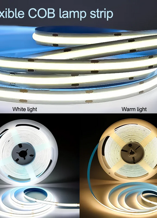 COB LED light bar warm white 5V USB, suitable for room TV wall mirror
