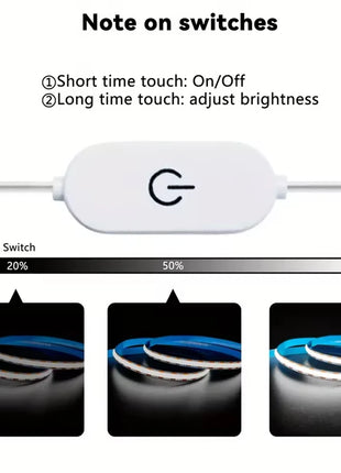 COB LED light bar warm white 5V USB, suitable for room TV wall mirror