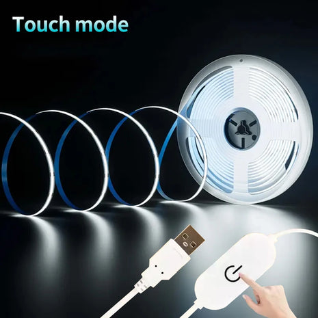 COB LED light bar warm white 5V USB, suitable for room TV wall mirror