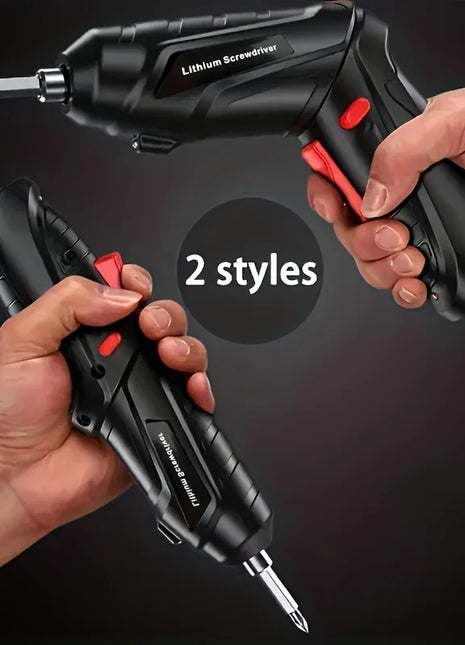 47-Piece Cordless Electric Screwdriver Kit with LED Light,