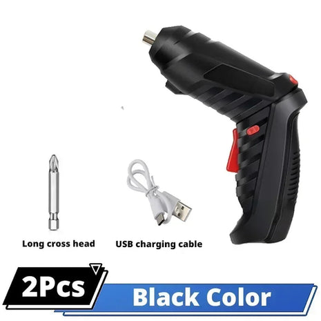 47-Piece Cordless Electric Screwdriver Kit with LED Light,