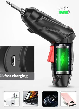 47pcs Electric Screwdriver Cordless Electric Kit Household Small