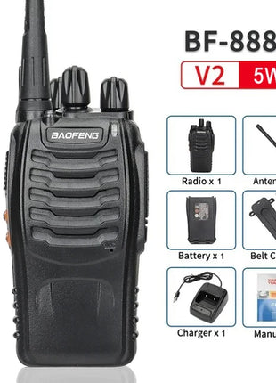 5W Baofeng BF-888S Walkie Talkie USB Plug Dual Band Portable Two Way