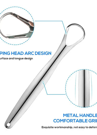 Premium 1pcs/3pcs Metal Tongue Scraper Cleaner for Adults & Kids,