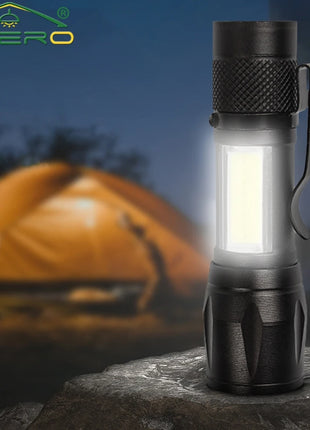 Zoom Mini USB Rechargeable Led Flashlight Portable Built Battery XP-G