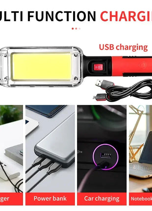 1/2/4PCS Work Light Portable Lamp Hook Magnet Camping Lamp High Low