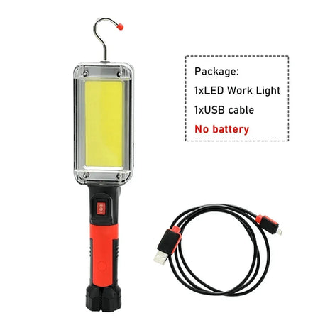 1/2/4PCS Work Light Portable Lamp Hook Magnet Camping Lamp High Low