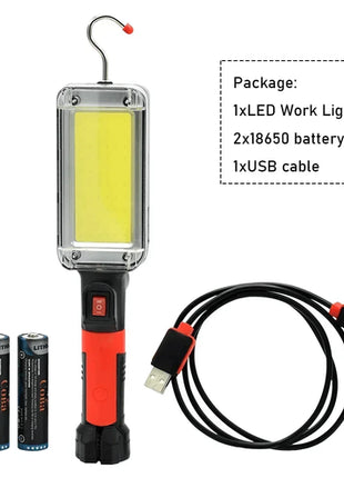 1/2/4PCS Work Light Portable Lamp Hook Magnet Camping Lamp High Low