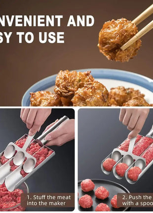 Meatball Maker Set Easy-Release Non-Stick Manual Meatball Spoon for