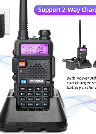 1/2X Baofeng UV-5R 8W Tri-Power Walkie Talkie High Power Dual Band