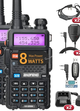 1/2X Baofeng UV-5R 8W Tri-Power Walkie Talkie High Power Dual Band