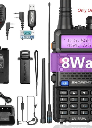 1/2X Baofeng UV-5R 8W Tri-Power Walkie Talkie High Power Dual Band