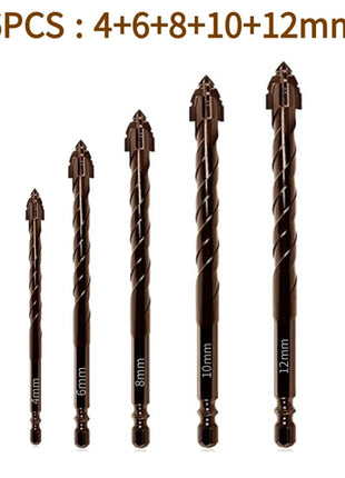 10/7PCS Serrated Drill Bits Set High Strength Special Serrated Twist