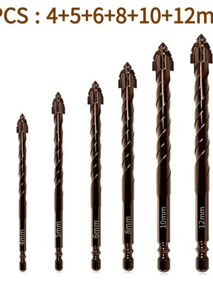10/7PCS Serrated Drill Bits Set High Strength Special Serrated Twist