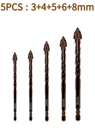 10/7PCS Serrated Drill Bits Set High Strength Special Serrated Twist