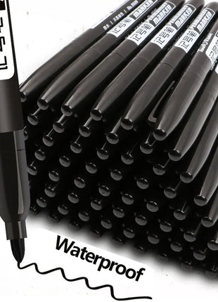 6 PCS Permanent Marker Pen Manga Drawing Markers Black Blue Red