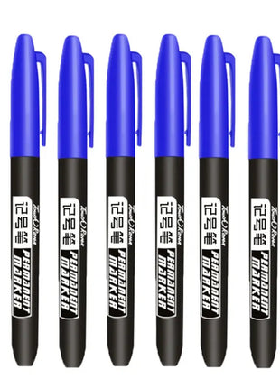 6 PCS Permanent Marker Pen Manga Drawing Markers Black Blue Red