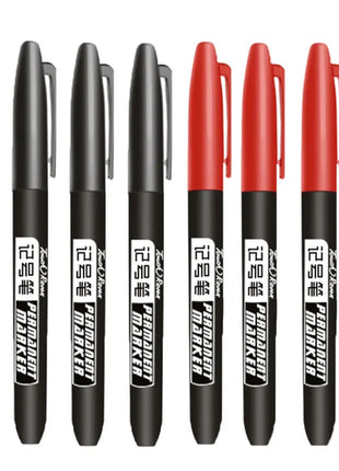 6 PCS Permanent Marker Pen Manga Drawing Markers Black Blue Red