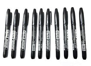 6 PCS Permanent Marker Pen Manga Drawing Markers Black Blue Red