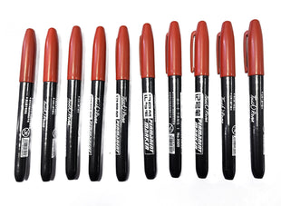 6 PCS Permanent Marker Pen Manga Drawing Markers Black Blue Red
