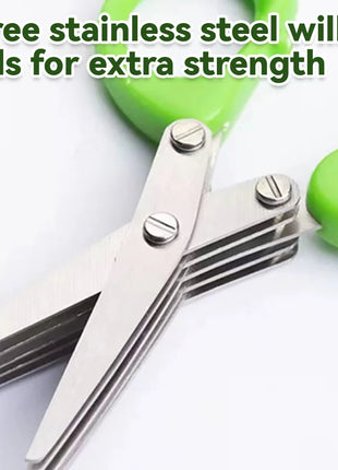 Multi-functional Stainless Steel 3/5 Layer Kitchen Scissors Pepper