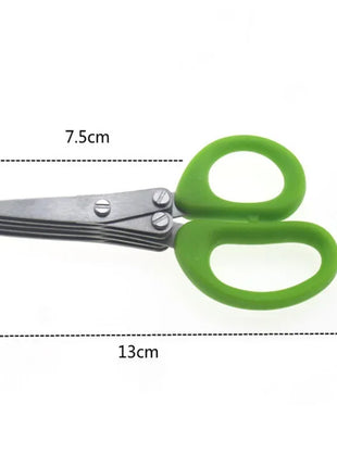 Muti-Layers Kitchen Scissors Stainless Steel Vegetable Cutter Scallion