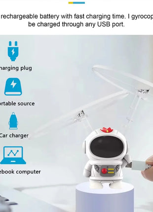 Levitating Luminous Flying Robot Astronaut Toy Aircraft