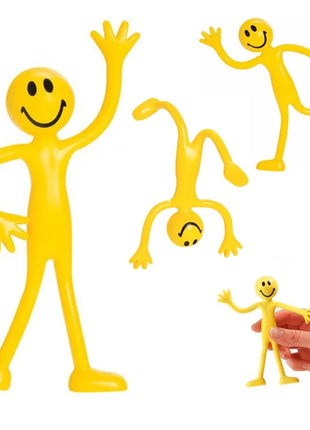 3 PCS Funny Kids Iron Wire Toy  For Adjustable Joints Smiley