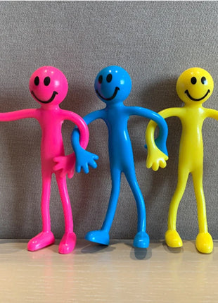 3 PCS Funny Kids Iron Wire Toy  For Adjustable Joints Smiley
