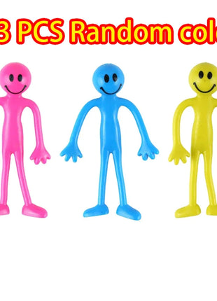 3 PCS Funny Kids Iron Wire Toy  For Adjustable Joints Smiley