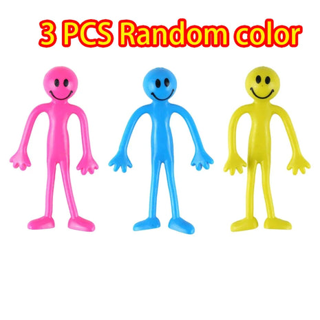 3 PCS Funny Kids Iron Wire Toy  For Adjustable Joints Smiley