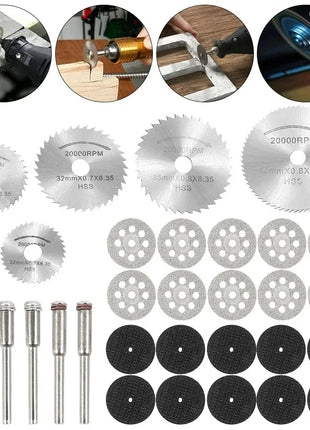 Diamond Cutting Disc HSS Mini Circular Saw Blade Set Sanding Grinding