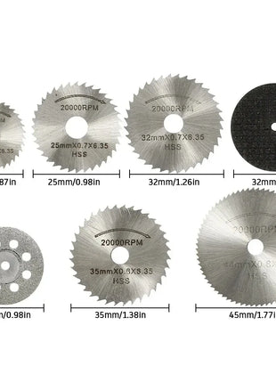 Diamond Cutting Disc HSS Mini Circular Saw Blade Set Sanding Grinding