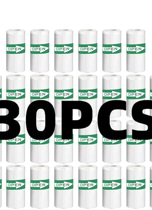 30 Rolls 57*25mm Thermal Paper White Sticker Camera Instant Print Kids