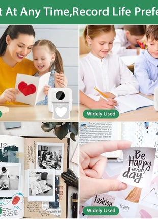 30 Rolls 57*25mm Thermal Paper White Sticker Camera Instant Print Kids