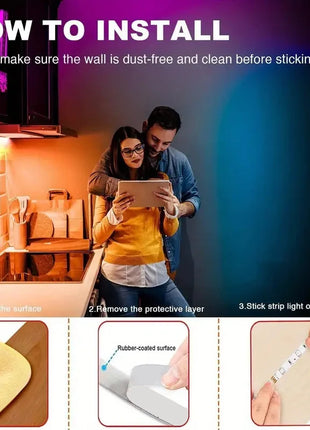 5M-30M 5V TV backlight Led strip light RGB with 44-key remote control