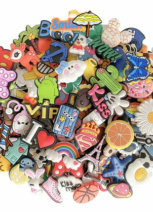 30pcs Random Pattern Shoe Charms Set For Clogs Bag Bubble Slides