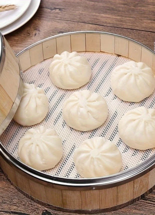 3pcs/set Reusable Silicone Non-Stick Steamer Liners, Round Steaming